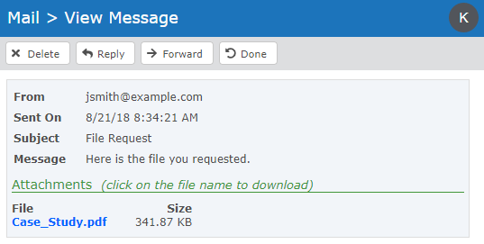View Message Page